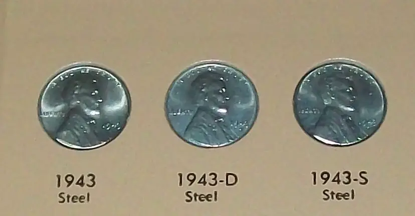 1943 zinc coated steel penny value