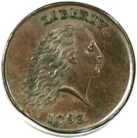 This is a typical 1793 penny. See which features to look for on the rare and valuable 1793 penny. photo by Heritage Auctions ha.com