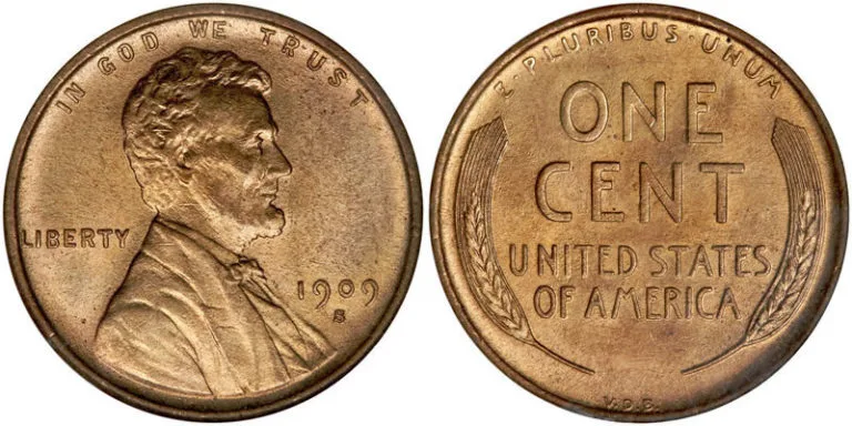 This is the first Lincoln penny - a 1909 S VDB Lincoln cent - a small cent coin.