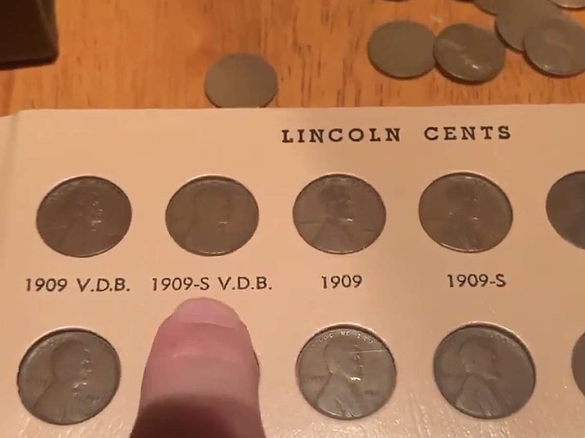 This is the 1909-S VDB penny that I own - seen here in my Lincoln cent album. 