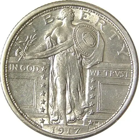 This is a 1917 Standing Liberty quarter