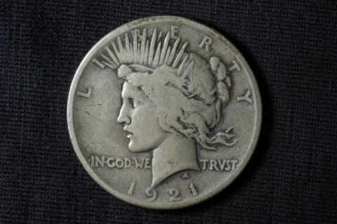 a 1921 Peace Silver Dollar