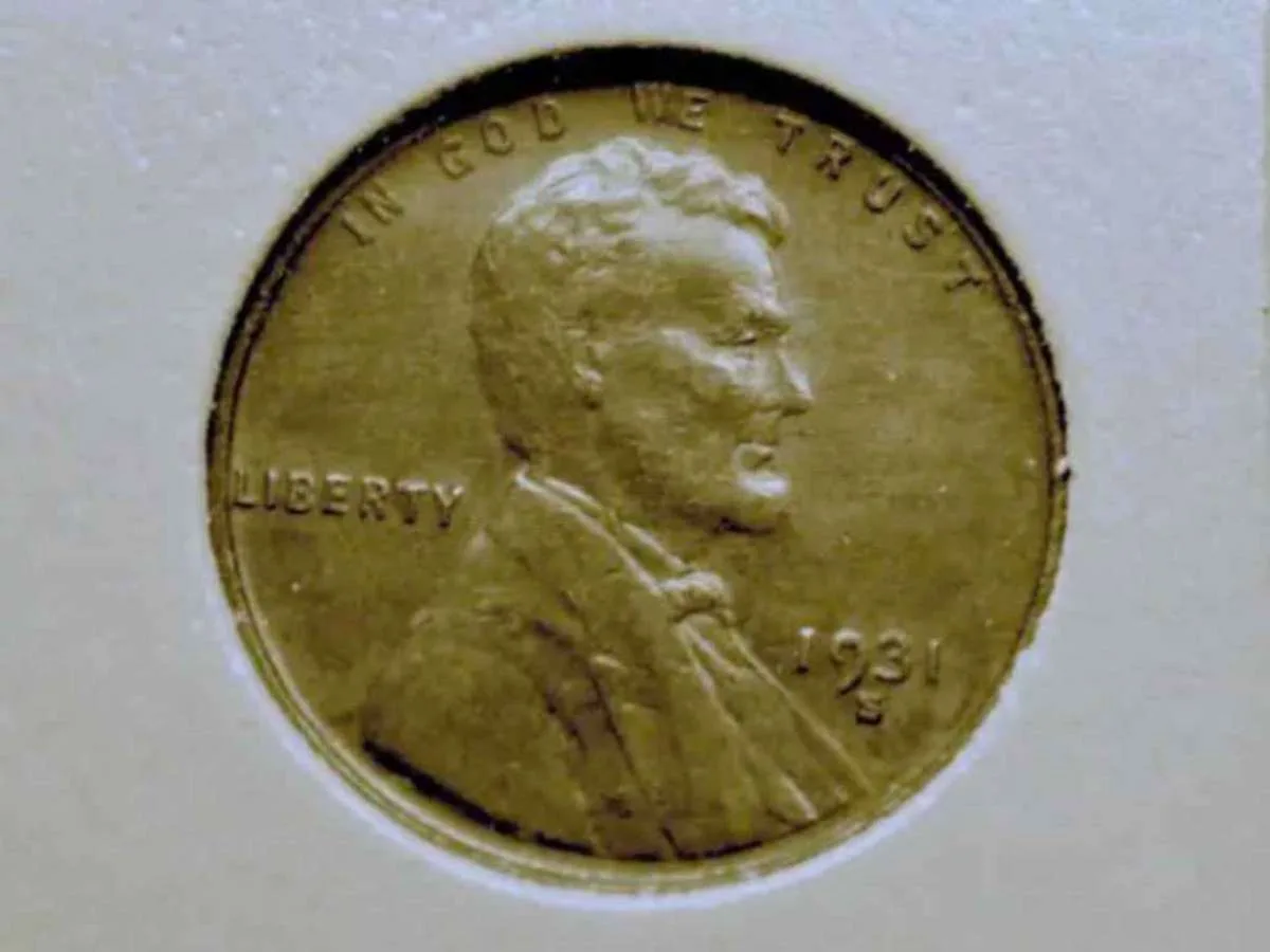 The 1931 penny is a scarce coin. Even scarcer is the 1931-S penny, such as this one. 