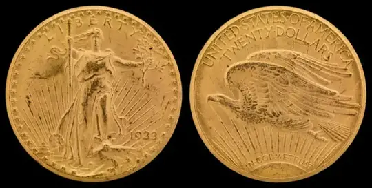 The most valuable coin in the world is a 1933 Saint Gaudens double eagle like this one that resides at the Smithsonian Institute in Washington, D.C.