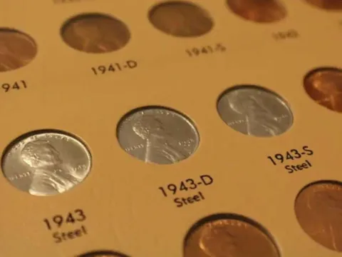 The 1943 penny was made from steel to help preserve copper for World War II ammunitions.