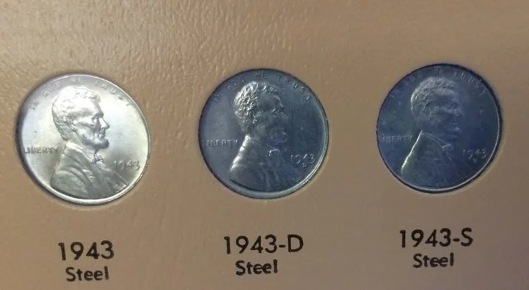 1943 steel pennies.