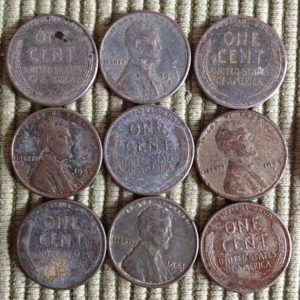 1943 sIlver wheat pennies