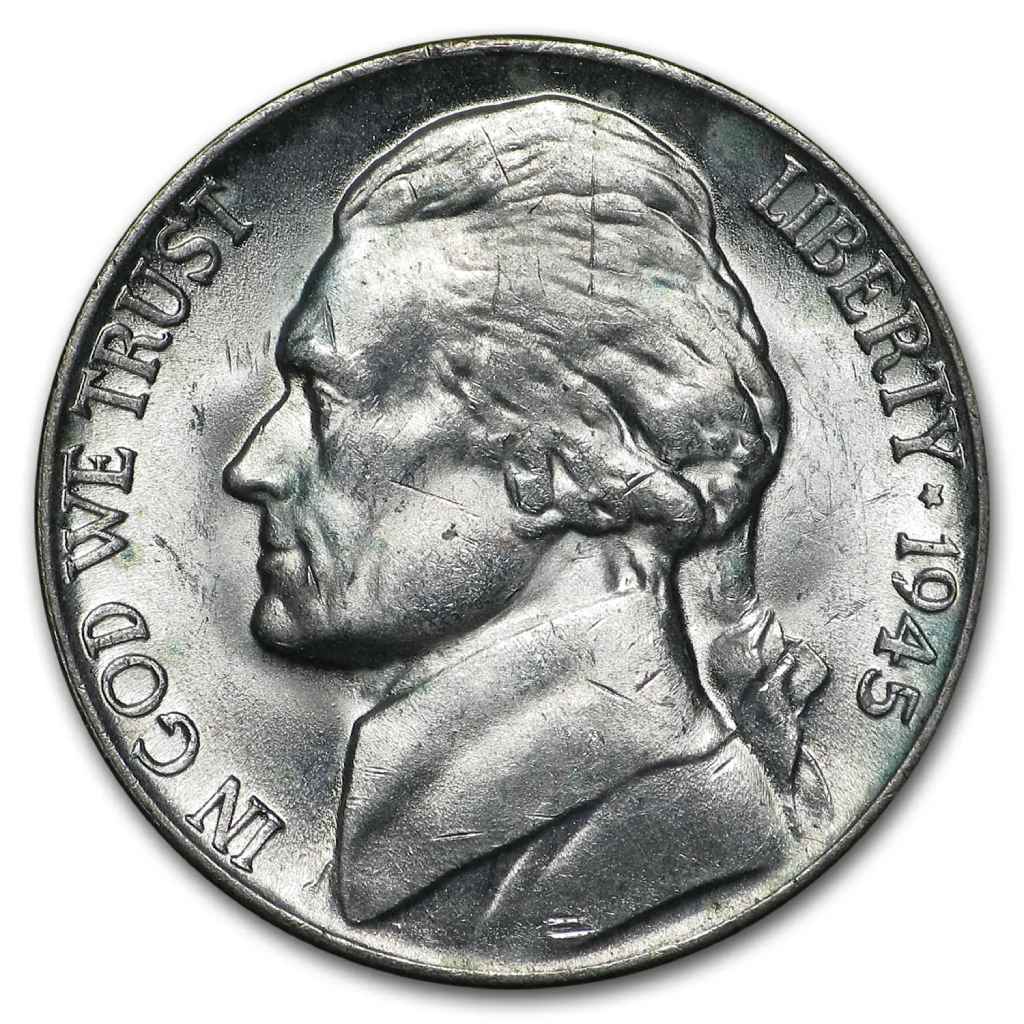 All 1945 nickels are worth more than face value, up to thousands of dollars. How much are your old nickels worth?