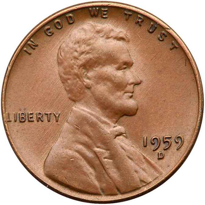 1959-D Wheat Penny Mule