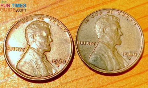 I found a couple of 1960 small date pennies -- which are slightly more valuable than large dates.
