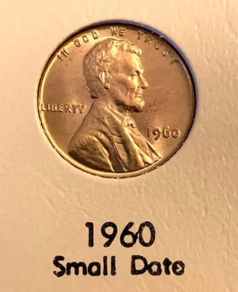 This is a 1960 small date penny