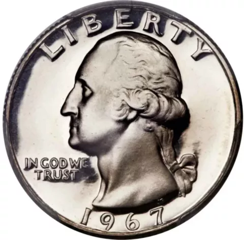 The 1967 Washington quarter can be worth much than face value -- up to ,000! 