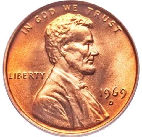 This is a 1969-D penny. 