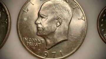 A 1971 Eisenhower dollar coin is worth more than face value -- as much as $14,000! 