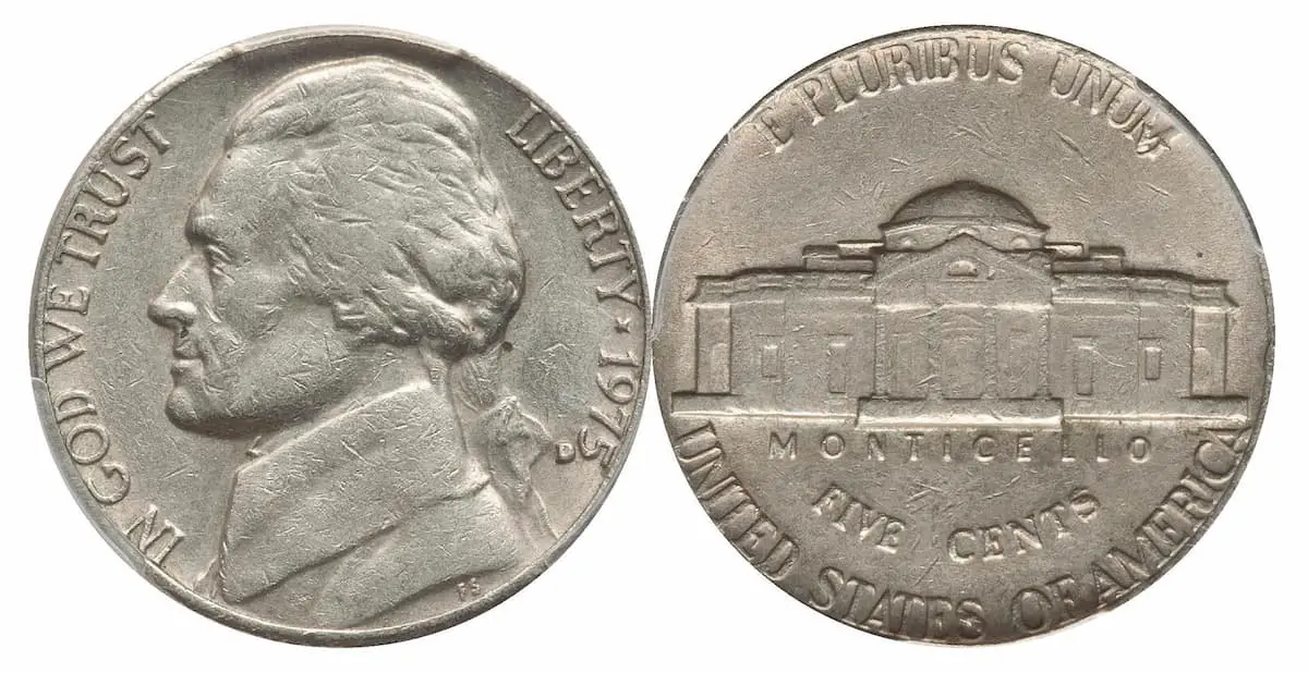 The rare, valuable 1975-D High D Jefferson nickel error can be worth more than $1,000.