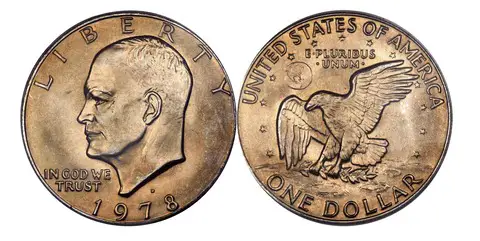 The 1978 Eisenhower dollar is worth more than face value up to nearly $9,000!