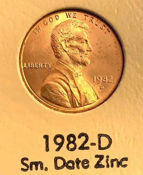 This is a 1982-D small date penny