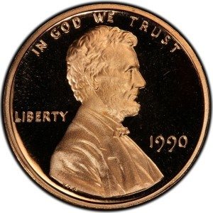 1990 No S Penny Error Coins