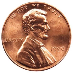 1990 No s Penny Error-Kolikot