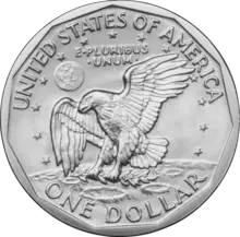 1999 Susan B. Anthony dollar coin reverse