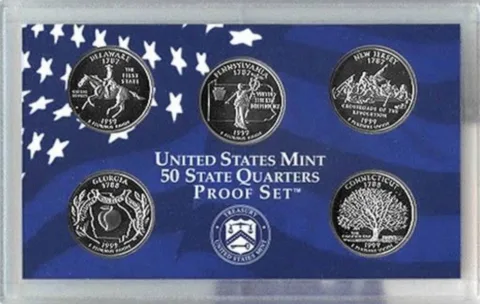 This is a 1999 50 state quarters proof set.