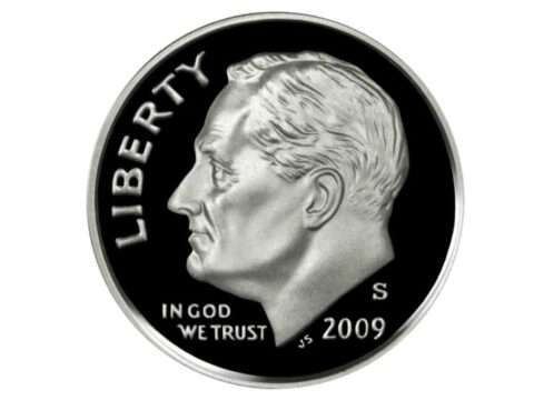2009-roosevelt-dime-proof Relatively few 2009 Roosevelt dimes were made - so if you find one in your change, you might want to hold onto it!