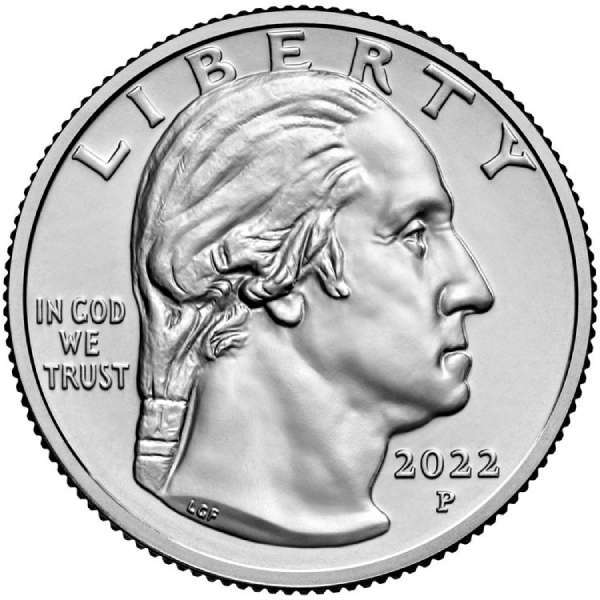 This is the new George Washington obverse which first appeared on the 2022 quarter. photo by U.S. Mint