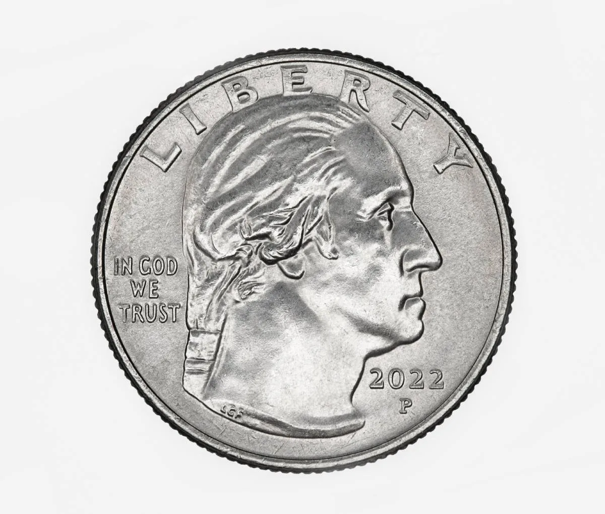 The portrait of George Washington on the front of U.S. quarters changed in 2022 to this design. This is the design that appears on American Women Quarters from 2022 through 2025.