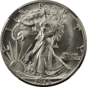 Here's an example of a Walking Liberty half dollar, which was made from 1916 through 1947. Some Walking Liberty half dollars are quite valuable -- see which ones!
