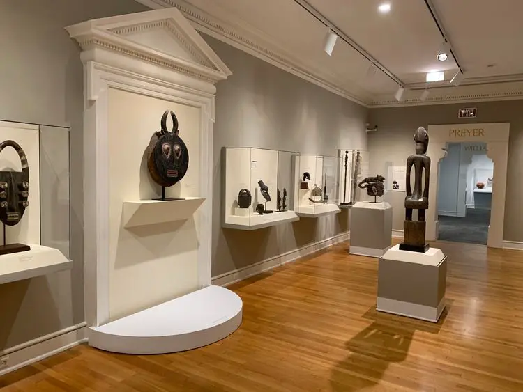 African art is on display at the Charlotte Mint Museum Randolph. 