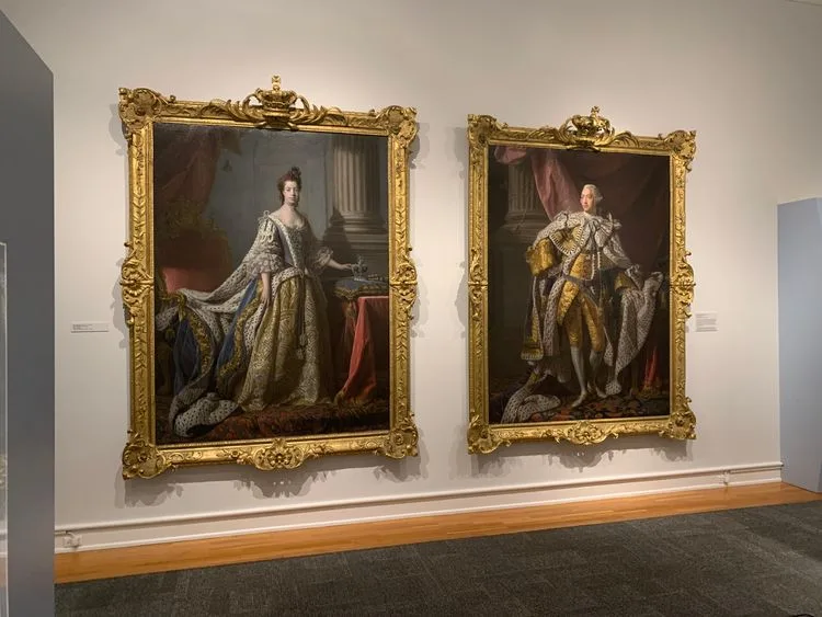These oil paintings of Great Britain's Queen Charlotte and King George III are huge! 
