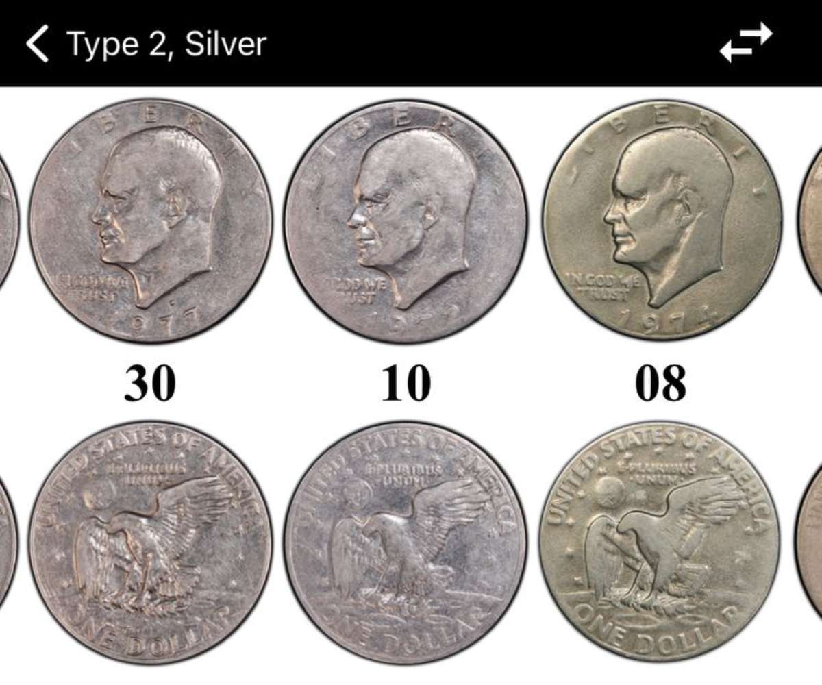Ike-Dollar-Photograde-PCGSApp The PCGS CoinFacts app has its cool Photograde tool that enables you to grade your coins.