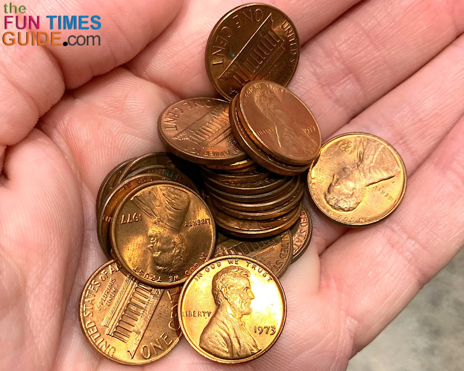 All Lincoln pennies dated before 1983 are worth 2 cents apiece for their copper content!