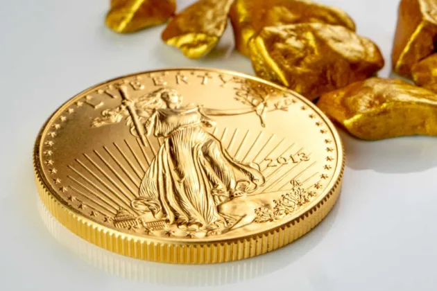 This is an American Gold Eagle coin.