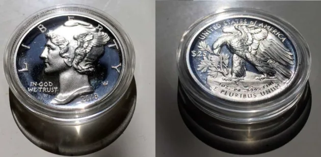 This is an American Palladium Eagle coin. 