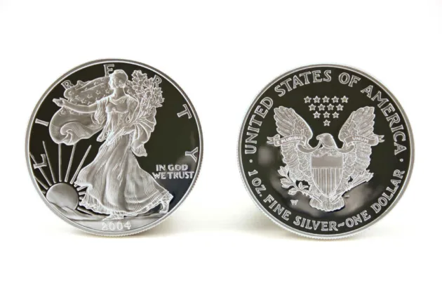 This is an American Silver Eagle coin.