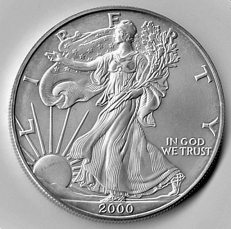 This is an American Silver Eagle coin
