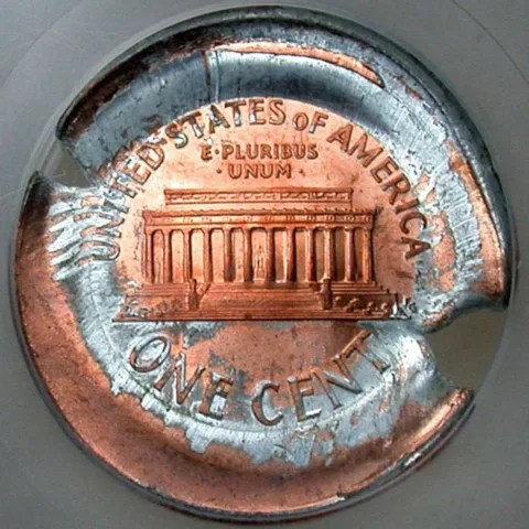 A brockage error coin
