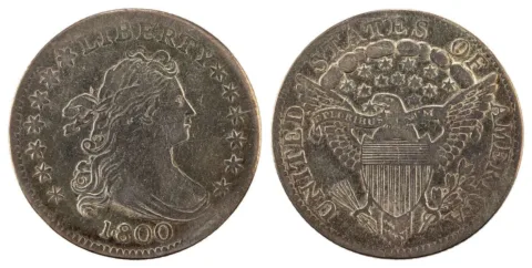 The Bust dime was struck from 1796 through 1837. 
