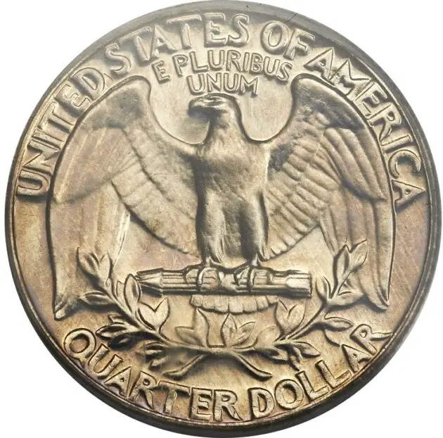 This is the reverse of a 1977 clad quarter -- which shows a heraldic eagle. See which details you should be looking for on your 1977 quarters if you want to find the most valuable ones.