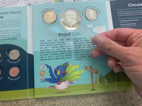 Proof coins are included in the Explore & Discover coin collecting starter set from the U.S. Mint.