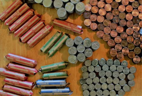 Coin roll hunting can yield lots of valuable coins... and not-so-valuable interesting coin finds! 