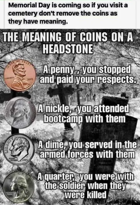 If you visit a cemetery and see coins on a headstone, do not remove them! Here's why...