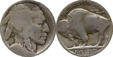 Dateless Buffalo nickels
