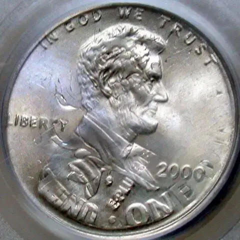 Example of a double denomination coin