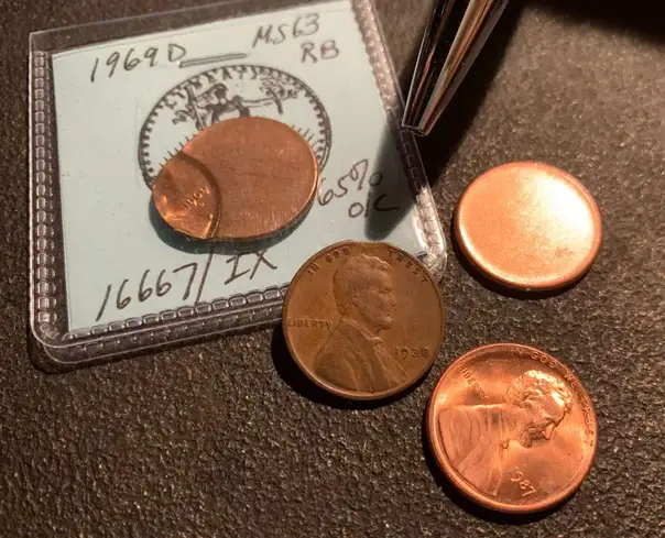 Several types of common Mint error coins are pictured here.