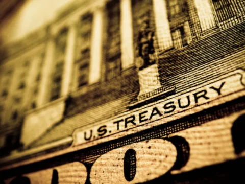The U.S. Treasury appears on U.S. paper money. 