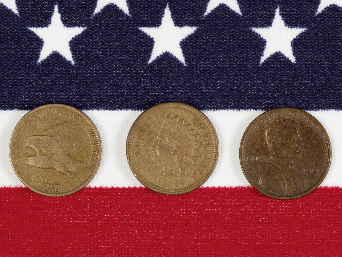 The first "small cents" in U.S. coinage began with the Flying Eagle cent which was made from 1856 to 1858. The next small cent design was the Indian Head cent -- which lasted from 1859 all the way until 1909 when Lincoln pennies were first struck.