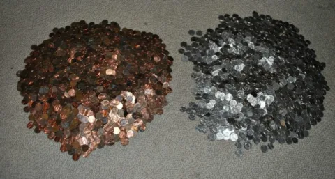 Many people hoard copper pennies - because they are worth more than face value.