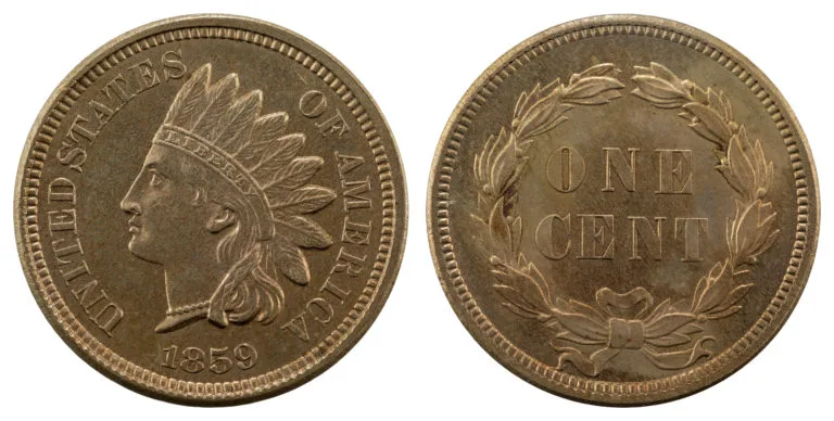 This is an 1859 Indian Head penny - the second U.S. small cent ever made